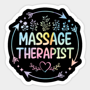 Massage Therapist cute floral watercolor Sticker